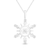 Thumbnail Image 1 of Unstoppable Love Diamond Snowflake Necklace 1/20 ct tw Sterling Silver 19"