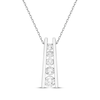 Thumbnail Image 1 of Diamond Ladder Necklace 1 ct tw 10K White Gold 18"