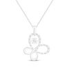 Thumbnail Image 1 of Unstoppable Love Diamond Butterfly Necklace 1/10 ct tw 10K White Gold 19"