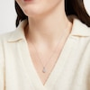 Thumbnail Image 3 of Diamond Halo Necklace 1/2 ct tw 10K White Gold 18"