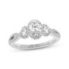 Thumbnail Image 1 of THE LEO Ideal Cut Diamond Oval Three-Stone Engagement Ring 1 ct tw 14K White Gold