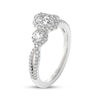 Thumbnail Image 2 of THE LEO Ideal Cut Diamond Oval Three-Stone Engagement Ring 1 ct tw 14K White Gold