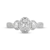 Thumbnail Image 3 of THE LEO Ideal Cut Diamond Oval Three-Stone Engagement Ring 1 ct tw 14K White Gold