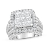 Thumbnail Image 1 of Adore Princess-Cut Multi-Diamond Center Square Engagement Ring 4 ct tw 10K White Gold