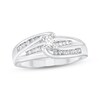 Thumbnail Image 1 of Round-Cut Diamond Bypass Engagement Ring 3/8 ct tw Sterling Silver
