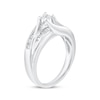 Thumbnail Image 2 of Round-Cut Diamond Bypass Engagement Ring 3/8 ct tw Sterling Silver