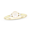 Thumbnail Image 1 of Cultured Pearl & Diamond Ring 1/15 ct tw 10K Yellow Gold