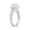 Thumbnail Image 2 of Adore Princess-Cut Diamond Double Halo Engagement Ring 3/4 ct tw 14K White Gold