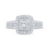 Thumbnail Image 3 of Adore Princess-Cut Diamond Double Halo Engagement Ring 3/4 ct tw 14K White Gold