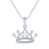 Thumbnail Image 2 of Diamond Accent Quinceañera Crown & 15 Necklace Sterling Silver 18"