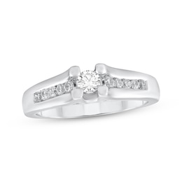 Adore Round-Cut Diamond Engagement Ring 1/3 ct tw Sterling Silver