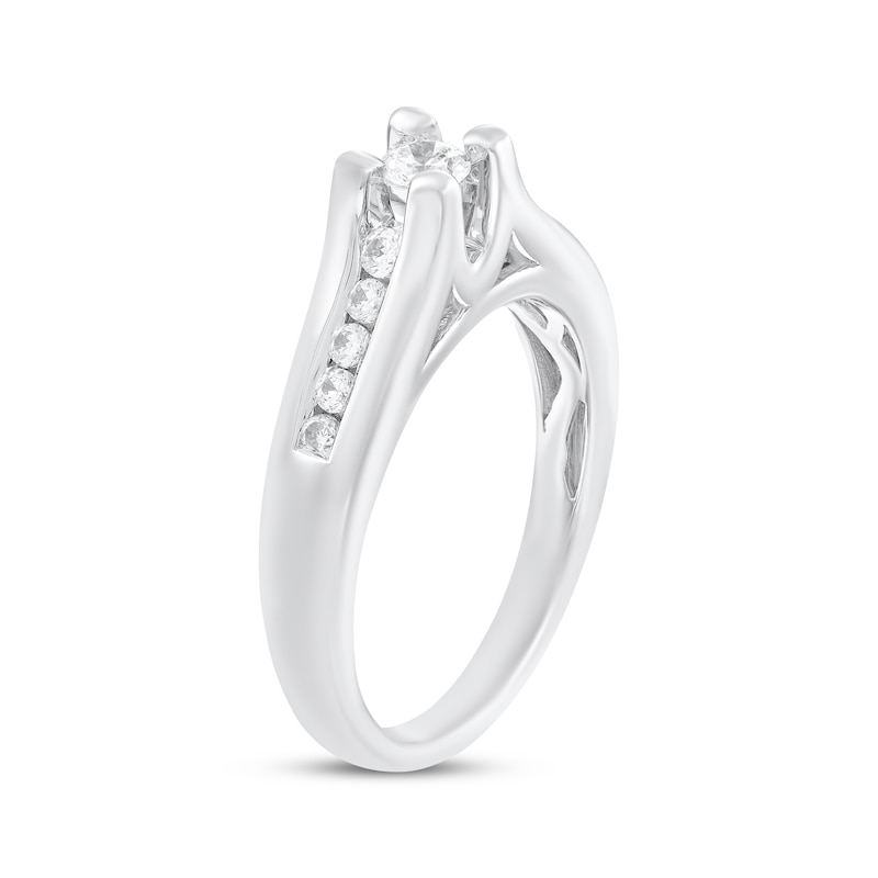 Main Image 2 of Adore Round-Cut Diamond Engagement Ring 1/3 ct tw Sterling Silver
