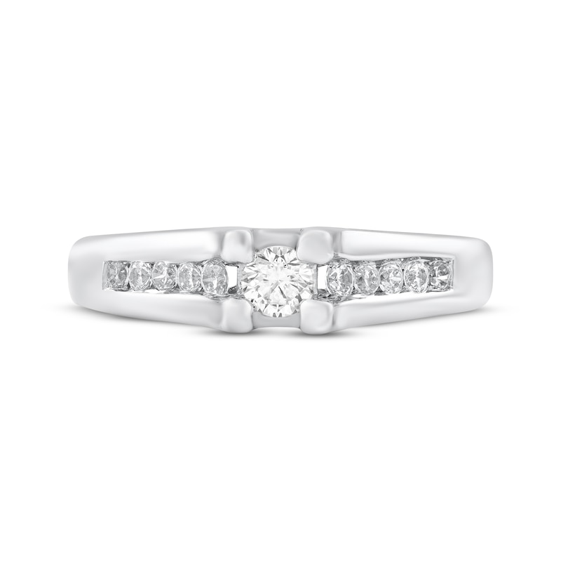 Main Image 3 of Adore Round-Cut Diamond Engagement Ring 1/3 ct tw Sterling Silver