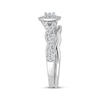 Thumbnail Image 3 of Adore Round-Cut Diamond Halo Milgrain Bridal Set 3/4 ct tw 10K White Gold