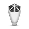 Thumbnail Image 2 of Men's Black Diamond Geometric Triangles Ring 1-1/2 ct tw Sterling Silver