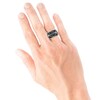 Thumbnail Image 4 of Men's Black Diamond Geometric Triangles Ring 1-1/2 ct tw Sterling Silver