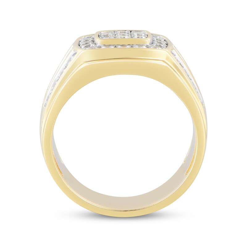 Main Image 3 of Men's Multi-Diamond Ring 1-1/2 ct tw 10K Yellow Gold
