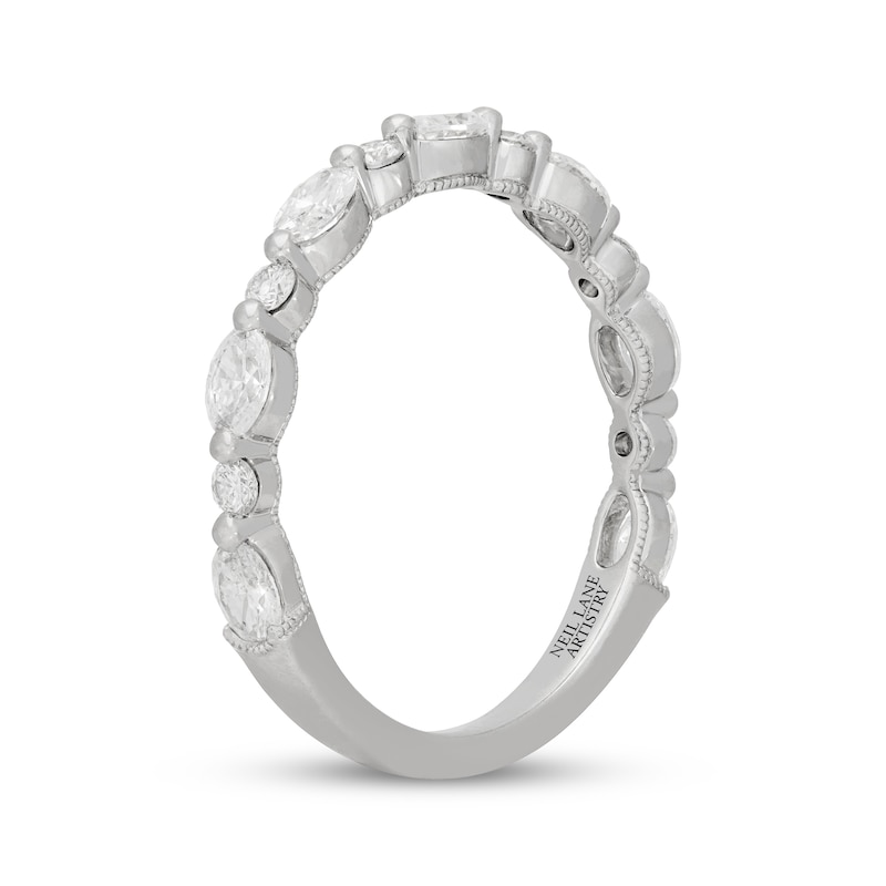 Main Image 2 of Neil Lane Artistry Oval & Round-Cut Lab-Grown Diamond Anniversary Ring 3/4 ct tw 14K White Gold