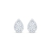 Thumbnail Image 2 of Multi-Diamond Teardrop Stud Earrings 1/6 ct tw 10K White Gold