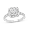 Thumbnail Image 1 of Adore Lab-Grown Diamonds Round-Cut Cushion Double Halo Engagement Ring 1 ct tw 14K White Gold