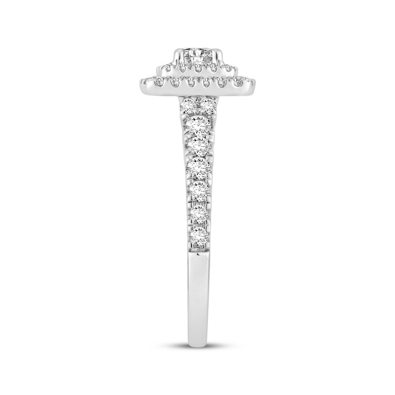 Main Image 2 of Adore Lab-Grown Diamonds Round-Cut Cushion Double Halo Engagement Ring 1 ct tw 14K White Gold