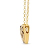 Thumbnail Image 2 of Godiva x Le Vian Baguette & Round-Cut Diamond Scatter Heart Necklace 3/8 ct tw 14K Honey Gold 19"