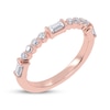Thumbnail Image 2 of Adore Round and Baguette-Cut Diamond Anniversary Ring 1/4 ct tw 14K Rose Gold