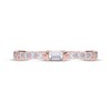 Thumbnail Image 3 of Adore Round and Baguette-Cut Diamond Anniversary Ring 1/4 ct tw 14K Rose Gold