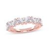 Thumbnail Image 1 of Adore Baguette & Round-Cut Diamond Zigzag Stackable Anniversary Ring 1/2 ct tw 14K Rose Gold