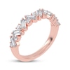 Thumbnail Image 2 of Adore Baguette & Round-Cut Diamond Zigzag Stackable Anniversary Ring 1/2 ct tw 14K Rose Gold