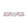 Thumbnail Image 3 of Adore Baguette & Round-Cut Diamond Zigzag Stackable Anniversary Ring 1/2 ct tw 14K Rose Gold