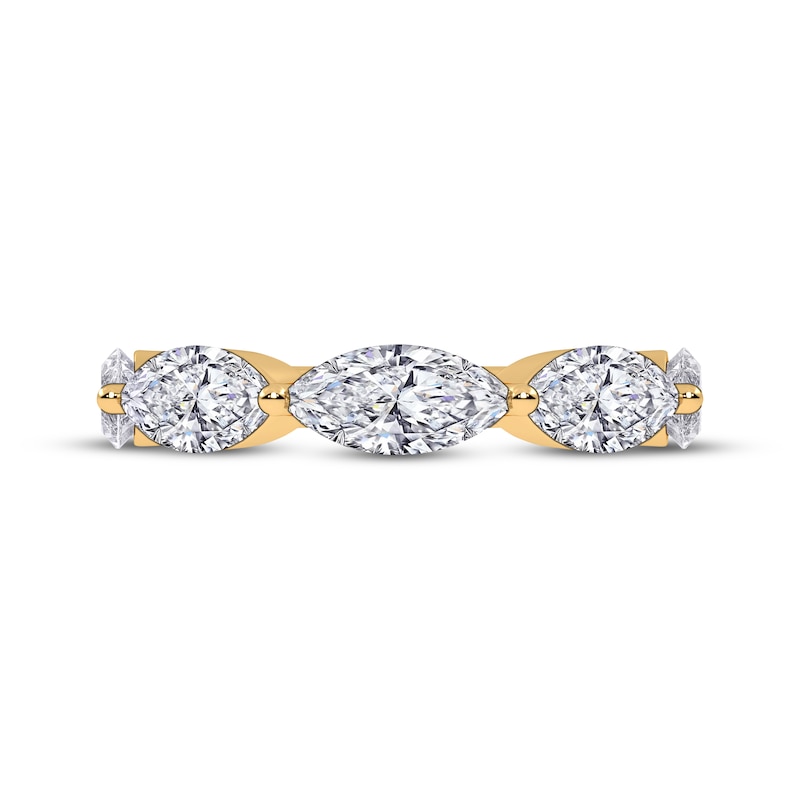 Main Image 3 of Adore Lab-Grown Diamonds Marquise-Cut East-West Anniversary Ring 2 ct tw 14K Yellow Gold