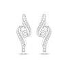 Thumbnail Image 2 of KAY Lab-Grown Diamonds Bypass Hoop Earrings 1 ct tw 14K White Gold