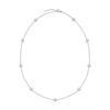 Thumbnail Image 1 of Diamond Halo Station Necklace 3/4 ct tw 14K White Gold 18"