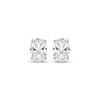 Thumbnail Image 2 of Oval-Cut White Lab-Created Sapphire Stud Earrings Sterling Silver