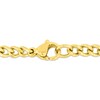 Thumbnail Image 3 of Tiger's Eye Quartz Cross Necklace Yellow Ion-Plated Stainless Steel 24"