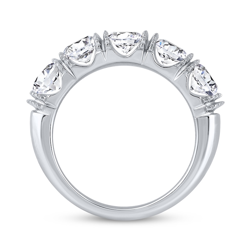Main Image 3 of Lab-Grown Diamond Five-Stone Anniversary Ring 2-1/2 ct tw 10K White Gold