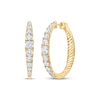 Thumbnail Image 1 of Lab-Grown Diamond Graduated Inside-Out Hoop Earrings 2 ct tw 10K Yellow Gold