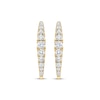 Thumbnail Image 2 of Lab-Grown Diamond Graduated Inside-Out Hoop Earrings 2 ct tw 10K Yellow Gold