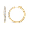Thumbnail Image 3 of Lab-Grown Diamond Graduated Inside-Out Hoop Earrings 2 ct tw 10K Yellow Gold