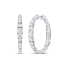 Thumbnail Image 1 of Lab-Grown Diamond Graduated Inside-Out Hoop Earrings 2 ct tw 10K White Gold