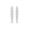 Thumbnail Image 2 of Lab-Grown Diamond Graduated Inside-Out Hoop Earrings 2 ct tw 10K White Gold