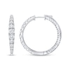 Thumbnail Image 3 of Lab-Grown Diamond Graduated Inside-Out Hoop Earrings 2 ct tw 10K White Gold