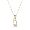Thumbnail Image 2 of Diamond Teardrop Twist Necklace 1/10 ct tw 10K Yellow Gold 18"