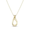 Thumbnail Image 3 of Diamond Teardrop Twist Necklace 1/10 ct tw 10K Yellow Gold 18"