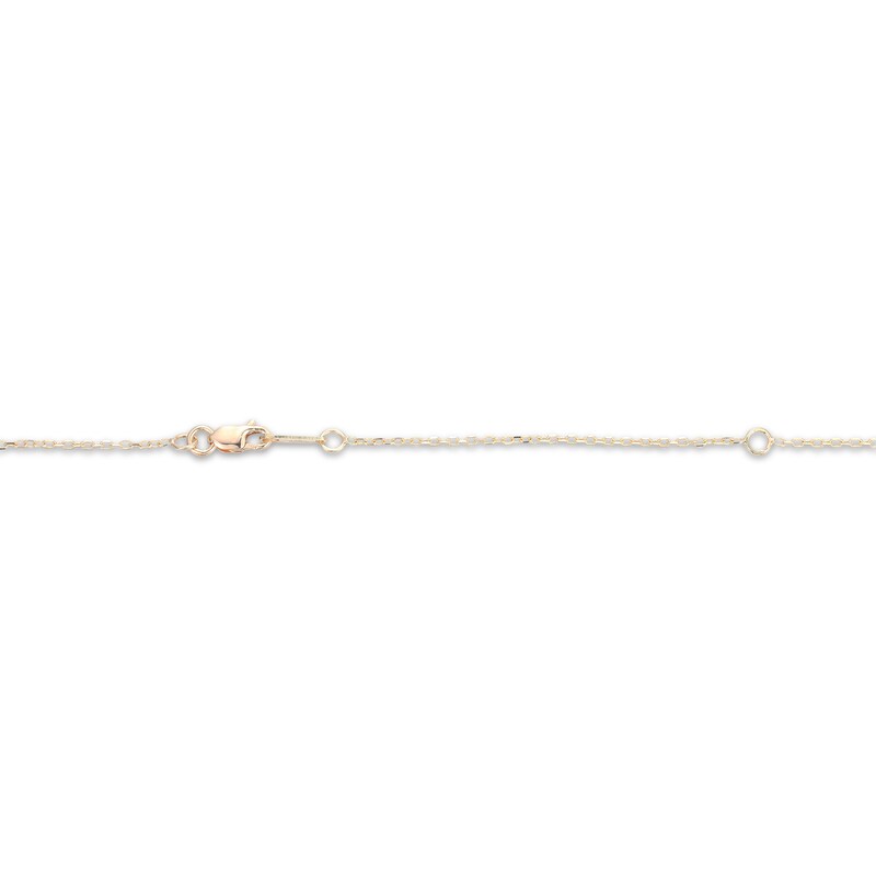 Main Image 4 of Diamond Teardrop Twist Necklace 1/10 ct tw 10K Yellow Gold 18"