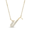 Thumbnail Image 1 of Diamond Saxophone Necklace 1/20 ct tw 10K Yellow Gold 18"