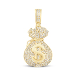 Men's Diamond Money Bag Charm 5/8 ct tw 10K Yellow Gold