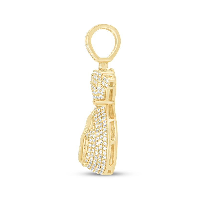Main Image 3 of Men's Diamond Money Bag Charm 5/8 ct tw 10K Yellow Gold