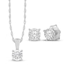 Thumbnail Image 1 of Radiant Reflections Round-Cut Diamond Solitaire Gift Set 1/4 ct tw Sterling Silver (J/I3)